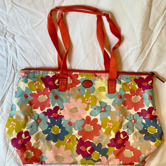 Coach Floral Foldable Tote Bag Poppy Pattern - Picture 1 of 11